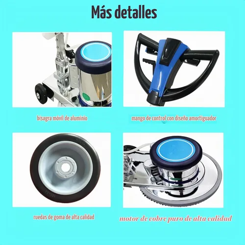 Vista 8 de INTSUPERMAI Pulidor de piso de 18 pulgadas, pulidor de piso comercial resistente de una sola almohadilla para azulejos, máquina de pulidor de pisos