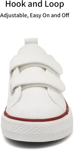 Vista 5 de Tenis de lona con correa ajustable para niños y niñas pequeños