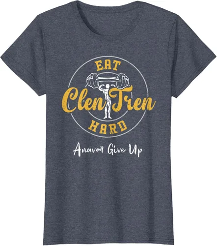 Vista 59 de Culturismo: Comer Clen Tren Hard Anavar Give Up - Camiseta de gimnasio, Negro