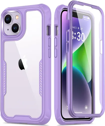 Vista 11 de FUNMIKO Funda transparente para iPhone 14 con protector de pantalla integrado sensible al tacto, protección resistente de grado milimétrico, pasa 21