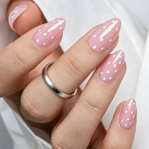 Vista 13 de Modelones Uñas postizas a presión color rosa almendra, uñas postizas cortas de primavera, kit de uñas reutilizables con pegamento de uñas, mini lima