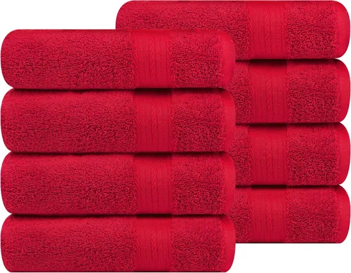 Vista 52 de Ample Decor Toalla de mano de 18 x 28 pulgadas, paquete de 6, 600 GSM, 100% algodón, certificado Oeko Tex, suave, absorbente, gruesa, duradera Beige