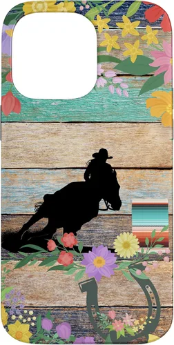 Vista 21 de Cute Serape Spring Flower Rodeo Western Horse Barrel Racing Case for iPhone 17