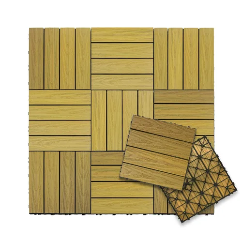 Vista 23 de NewTechWood UltraShield Naturale - Azulejo compuesto para exteriores (1 pie x 1 pie), color rosa de Seúl (10 pies cuadrados por caja)