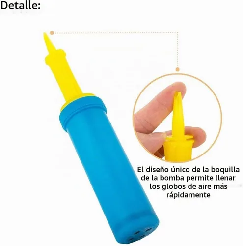 Vista 4 de Bomba de aire portátil de mano para inflables, bomba de globo de doble