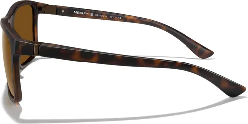 Vista 3 de MERRY'S - Gafas de sol deportivas rectangulares, lentes polarizados con protección UV400, para hombres y mujeres, gafas para ciclismo, conducción