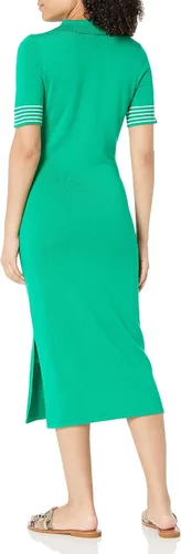 Vista 2 de The Drop Tessa - Vestido tipo suéter tipo polo para mujer