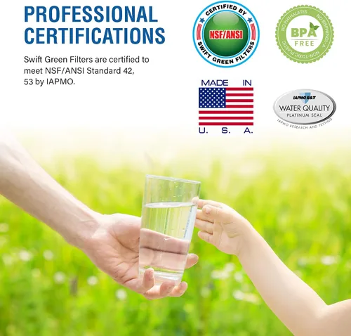 Vista 5 de Swift Green Filters SGF-LA50 Filtro de agua compatible para refrigerador LG LT600P, 5231JA2006A, 46-9990, EFF-6003A, EFF-6004A, fabricado en Estados