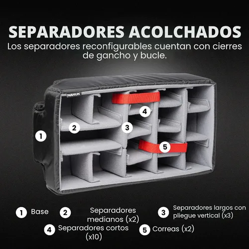 Vista 3 de Nanuk 935 - Maletín rígido impermeable con ruedas vacío Includes Padded Divider and Lid Organizer, Nk-7 Resin Shell, Polyurethane Wheels, Exterior
