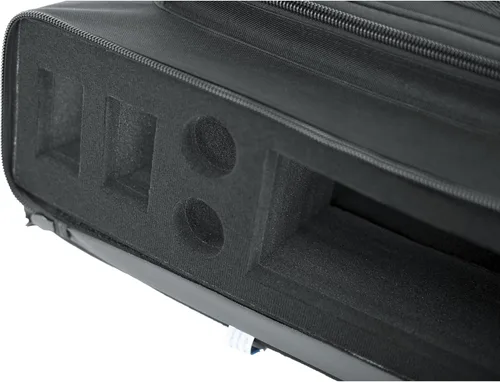 Vista 7 de Gator Cases - Bolsa acolchada para sistemas inalámbricos con correa de hombro extraíble, capacidad para un receptor, dos micrófonos y paquetes