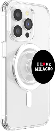 Vista 3 de I Love Milagro Matching Girlfriend & Boyfriend Milagro Name PopSockets MagSafe PopGrip for iPhone
