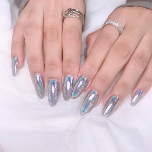 Vista 11 de COSMOO Esmalte de uñas de glitter negro de secado rápido, 12 ml, resistente a las astillas, vegano, de secado rápido, con vetas, de larga duración