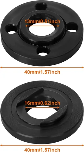 Vista 3 de 12 tuercas de brida para amoladora angular de 5/8 pulgadas a 11, apto para todos los 4-1/2 pulgadas con 2 llaves, repuesto de brida de amoladora