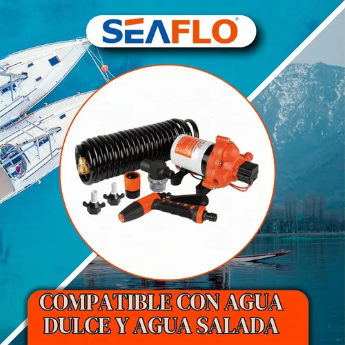 Vista 5 de SEAFLO Kit de bomba de lavado de cubierta de lavado serie 33 – 12 V CC, 3.0 GPM, 70 PSI, interruptor de presión resistente, para aplicaciones de RV