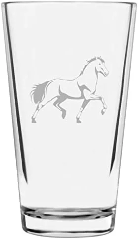 Vista 44 de Shetland Pony (cuerpo) - Vaso de pinta grabado con temática de caballo alternativo de 16 onzas