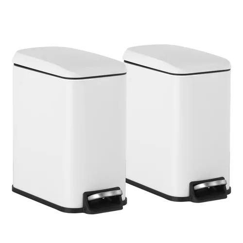 Vista 13 de Cubo de Basura con Pedal de Acero Inoxidable de 13 Galones Cubo de Basura de Metal con Tapa Cubos de Basura Grandes para Cocina, Baño, Baño, Oficina
