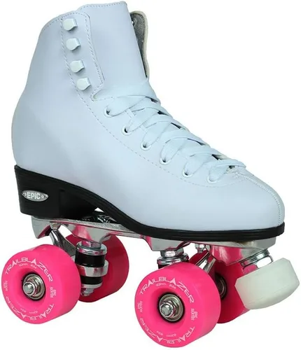 Vista 2 de Epic Skates Patines clásicos de cuatro ruedas con ruedas rosadas