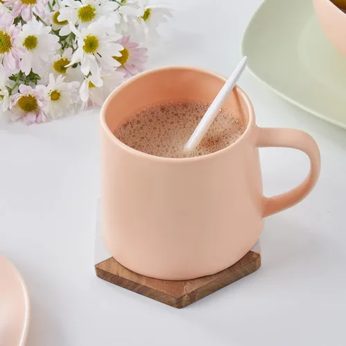 Vista 6 de Stone lain Delilah Mug - Juego de platos de 6 piezas, porcelana, naranja pastel