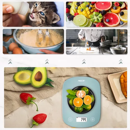 Vista 6 de Báscula digital de alimentos de 11 lb/0.1 oz, báscula digital de cocina Can measure in grams and ounces, used for baking and meal prep, 6