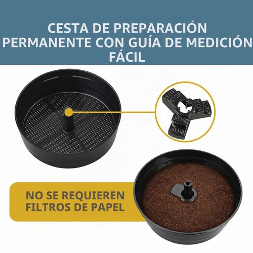 Vista 3 de Cafetera West Bend de aluminio altamente pulido con control automático de temperatura, preparación de una taza por minuto y fácil limpieza. Incluye