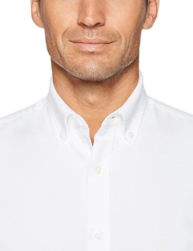 Vista 5 de Tienda Essentials - Camisa de tela oxford de manga larga ajuste regular para hombre