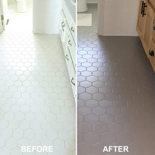 Vista 5 de Rust-Oleum 367592 - Kit de revestimiento de suelo para interiores del hogar, gris envejecido mate