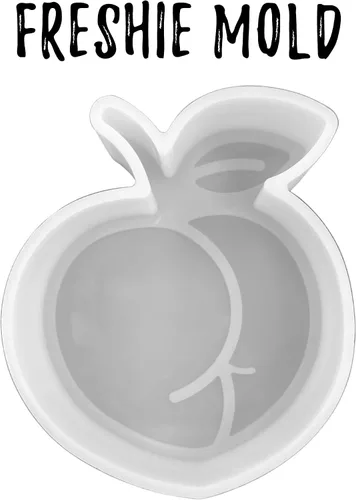 Vista 2 de Molde Freshie de melocotón para perlas aromáticas curadas perfumadas, 4 x 3.3 x 0.8 pulgadas, resina de campo occidental profundo, vela