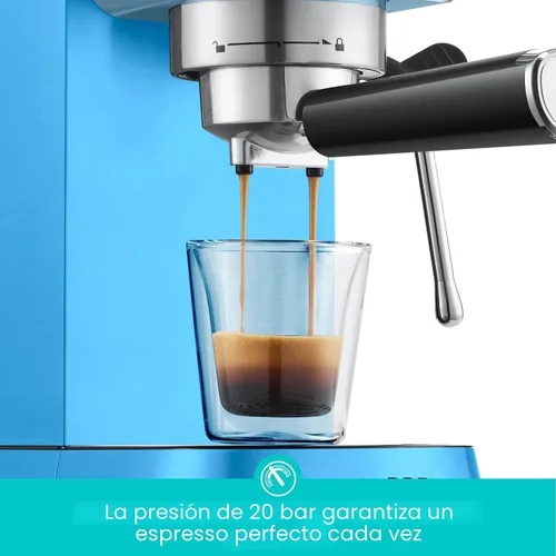 Vista 2 de CASABREWS CM5418 Cafetera espresso de 20 bares, cafetera de acero inoxidable con varita espumadora de leche, cafetera profesional con tanque de agua