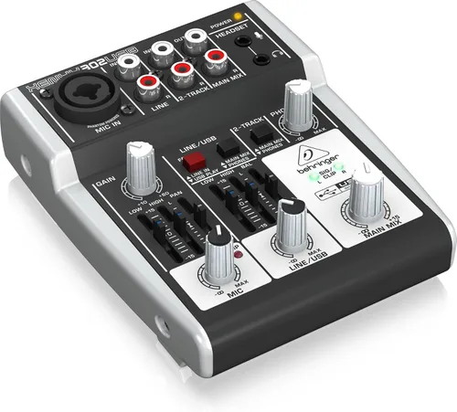 Vista 6 de Behringer XENYX 302USB - Mezclador premium de 5 entradas con preamplificador de micrófono XENYX e interfaz USB/audio