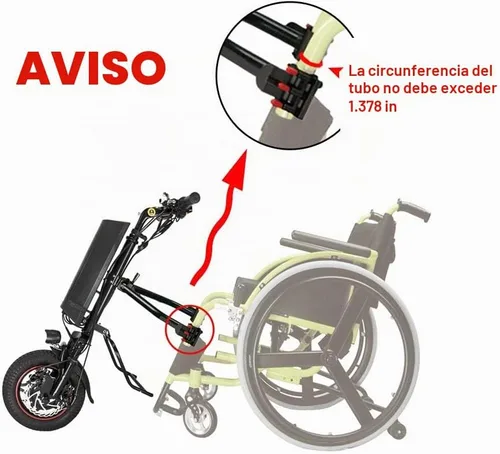 Vista 7 de Accesorio de silla de ruedas eléctrica para silla de ruedas 36V 250W con batería de 10.4Ah