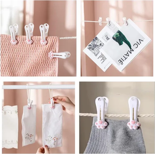 Vista 2 de Pinzas de plástico resistentes para colgar ropa, pinzas para ropa sin rastro, clips de chips, clip de sellado de plástico, clips para bolsas