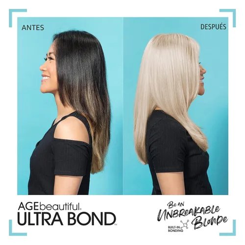 Vista 2 de AGE beautiful Permanent Powder Hair Lightener with Ultra Bond Building Formula, Lifts Up to 9+ Levels, Strengthens & Protects Hair, Professional for