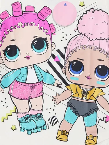 Vista 3 de L.O.L. Surprise! Conjunto de 2 camisetas para niñas - Glitterati, Sk8ter Dolls