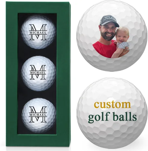 Vista 10 de Pelotas de golf personalizadas de With Love From Julie para hombres - Bolas de golf personalizadas - Regalos personalizados de bolas de golf