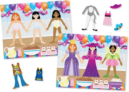 Vista 4 de Adhesivos reutilizables de ropa "Dress-up" de Melissa & Doug, Multicolor