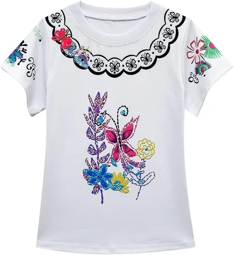 Vista 2 de Vowdicua Bonito vestido Mirabel para niñas disfraz de Isabela con 3 piezas