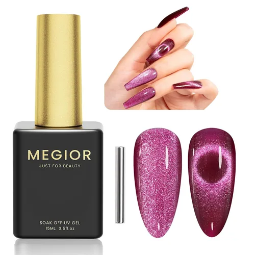 Vista 11 de MEGIOR Esmalte de uñas de gel azul de 0.5 onzas líquidas, color azul grisáceo, lámpara LED UV, esmalte de gel para manicura y pedicura