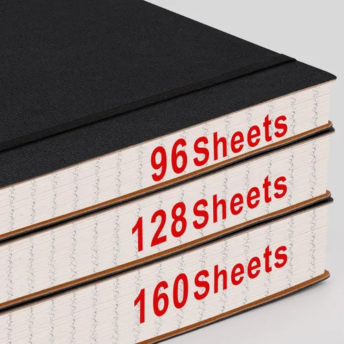 Vista 3 de AHGXG Cuaderno de papel cuadriculado - Cuaderno de papel de cuadrícula tamaño A4 grande 8.5''×11'', 320 páginas de diario grueso, papel cuadriculado
