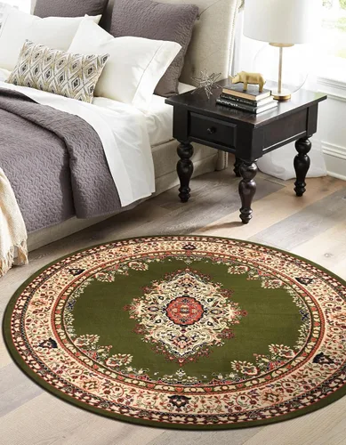 Vista 102 de Unique Loom - Alfombra de área estilo persa tradicional de la colección Reza, de 2 pies 2 pulgadas x 3 pies, colores negro y beige