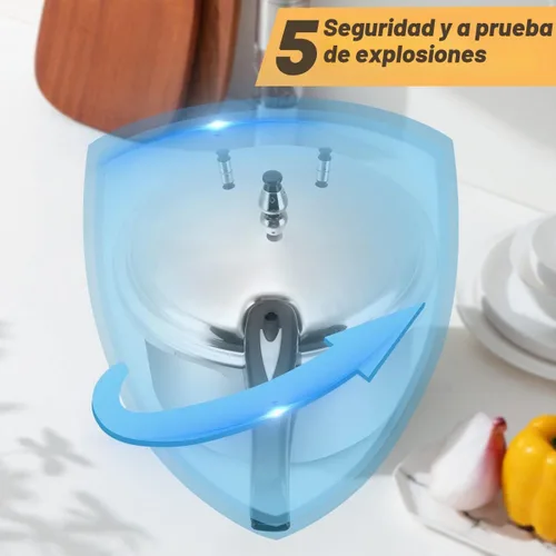 Vista 8 de Fulgutonit Olla a presión de 12 cuartos de galón, olla a presión de aluminio con estante de conservas y tapa de fácil bloqueo para enlatado