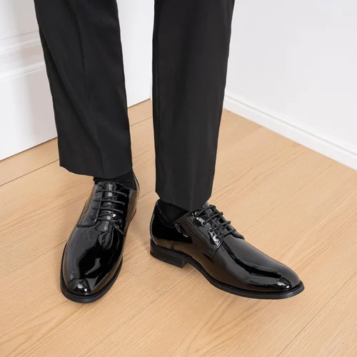 Vista 2 de Vostey Zapatos de vestir para hombre clásicos con punta de ala Brogue Oxfords