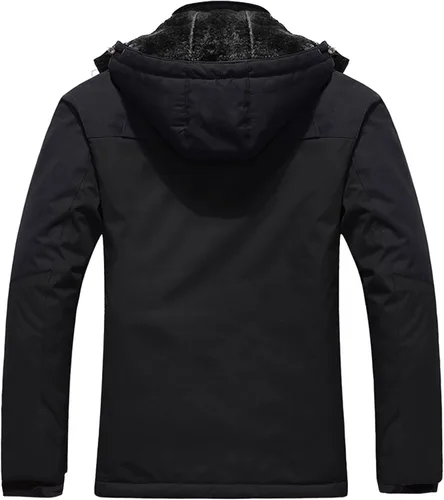 Vista 2 de Wantdo - Chaqueta de esquí impermeable con capucha, cálida, resistente al viento, la lluvia y el invierno, para hombre