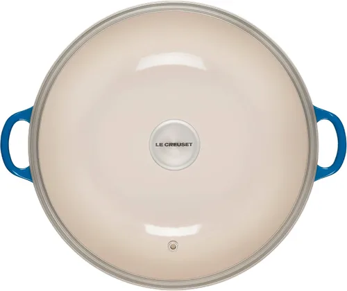 Vista 2 de Le Creuset Horno de chef de hierro fundido esmaltado con tapa de vidrio, 7.5 cuartos de galón., Marsella