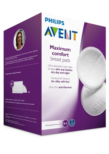 Vista 9 de Philips AVENT SCF254/13 - Almohadillas desechables para el pecho, color blanco, 100