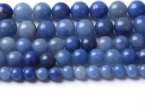 Vista 19 de 36 piezas de cuentas sueltas de espacio de jade de epidoto verde y rojo natural de 10 mm, cuentas redondas para hacer joyas DIY, collares, pulseras