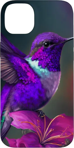 Vista 15 de Funda púrpura para iPhone XR para colibrí