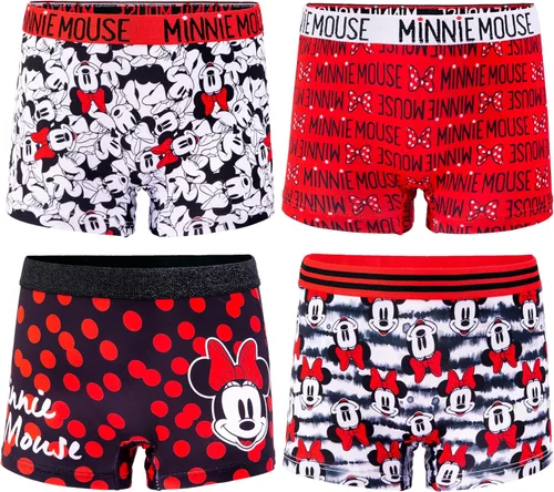 Vista 4 de Disney Ropa interior de Minnie Mouse para niña con múltiples opciones de estampado y silueta en tallas 2/3t - 8 Minnie7pk