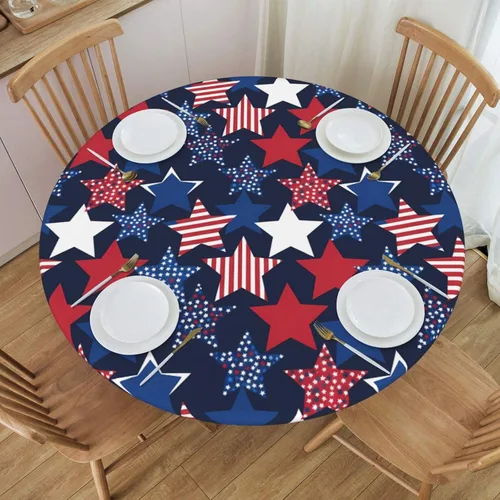 Vista 52 de Decorative Round Tablecloth Fitted Elastic 26" - 30" Butterfly Waterproof Table Cloth Cover Stretch Table Pad Cover for Parties Weddings Banquet