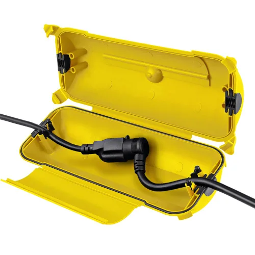 Vista 19 de Flemoon - Paquete de 3 fundas impermeables para cable de extensión para exteriores Small Electrical Connection Box for Straight Plug, Socket