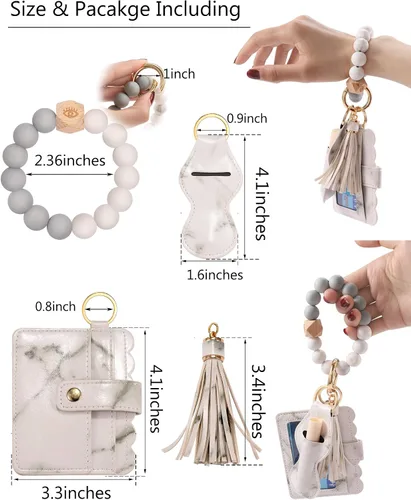 Vista 40 de BVGA Pulsera llavero de pulsera de silicona para mujer